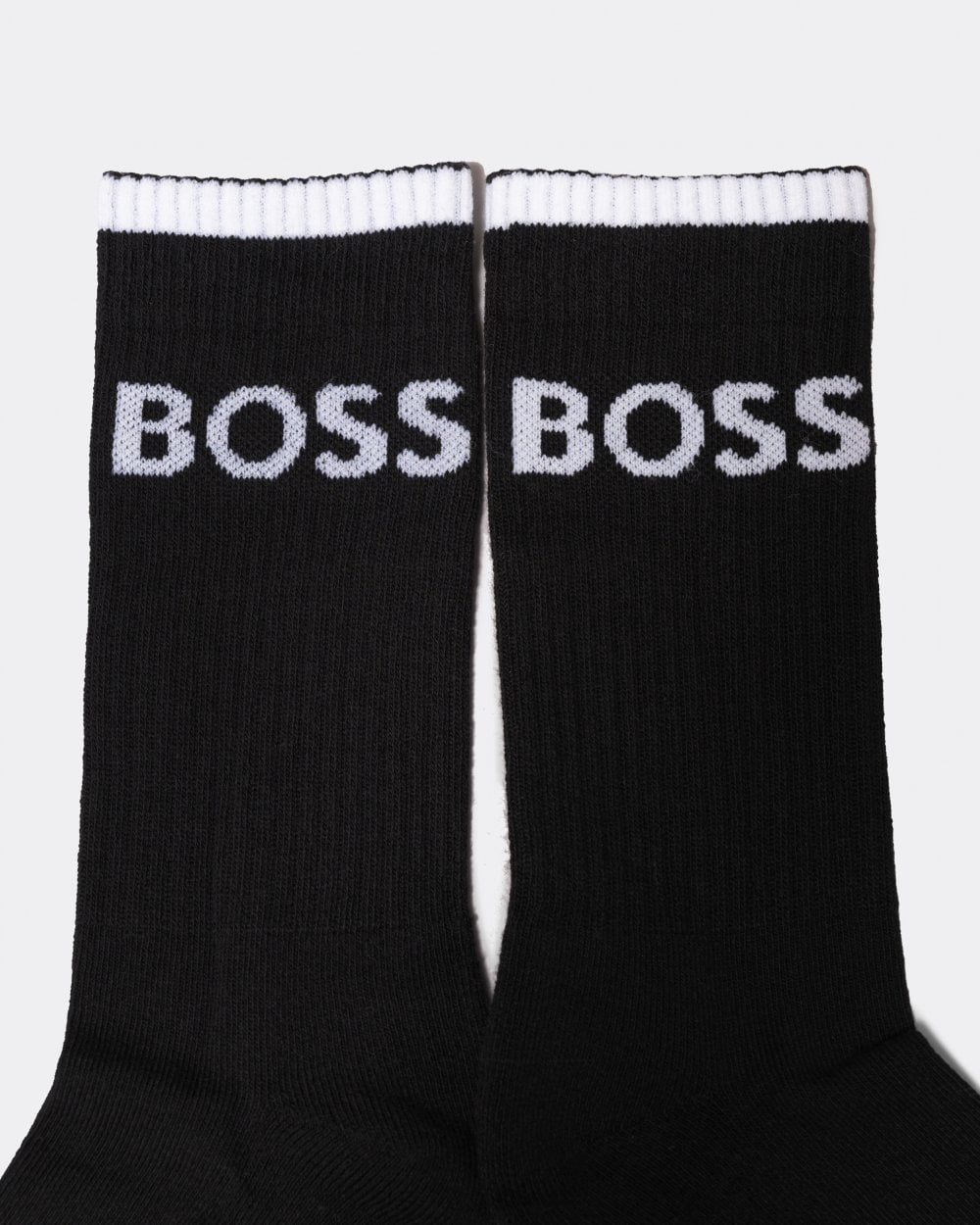 BOSS Orange 6 Pack Mens Stripe Combed Cotton Quarter Length Socks NOS - Black 001