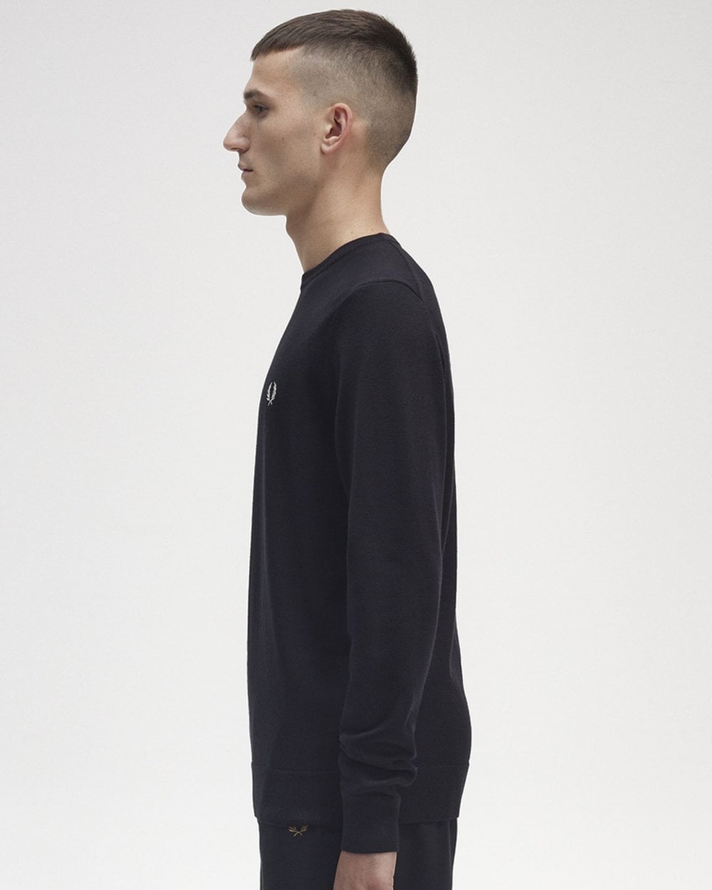 Fred Perry Mens Classic Crewneck Jumper - Black 102