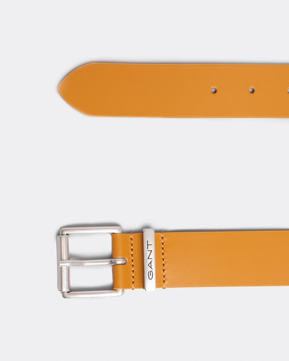 GANT Mens Logo Leather Belt - 216 Cinnamon Brown