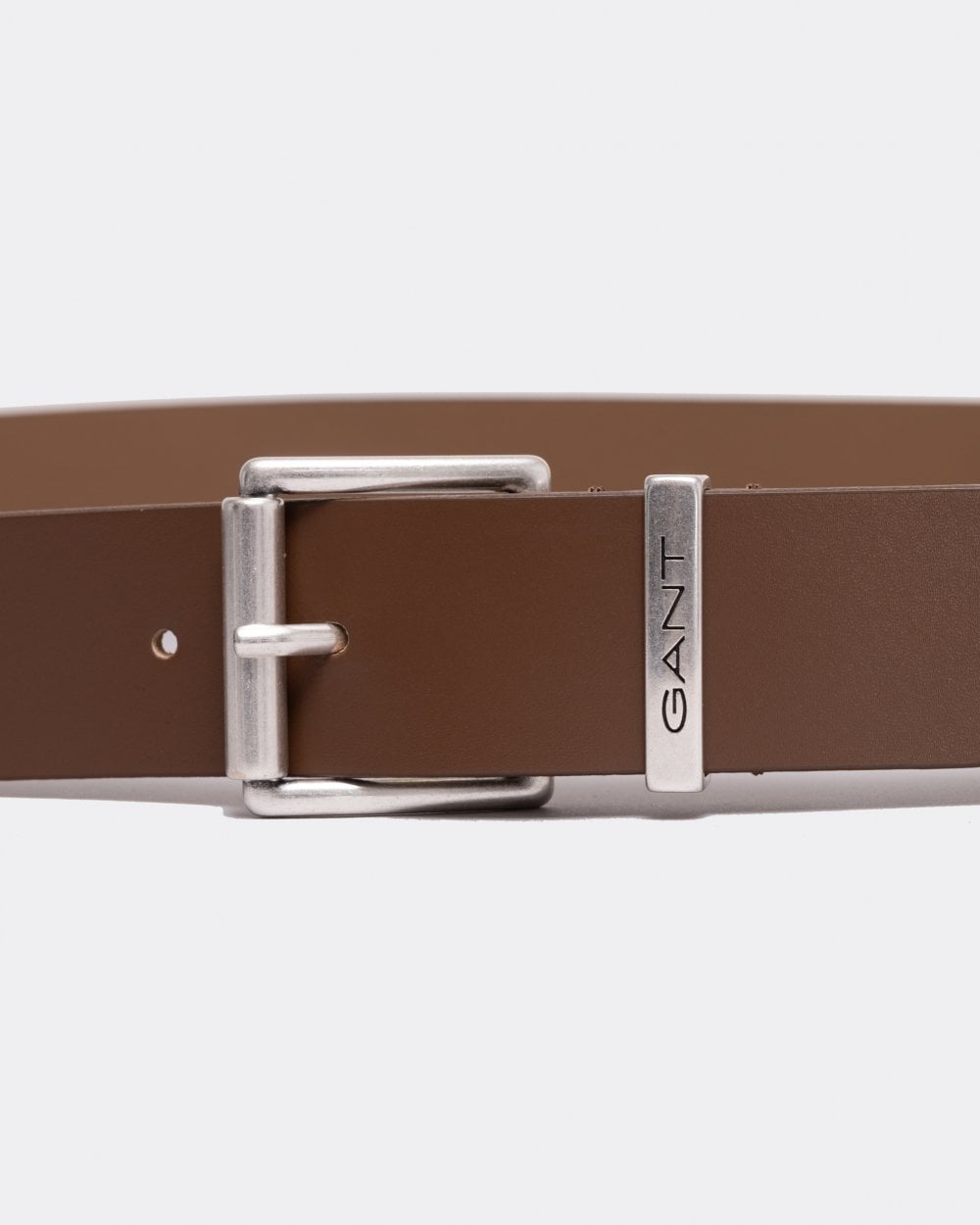 GANT Mens Logo Leather Belt - 268 Weathered Brown