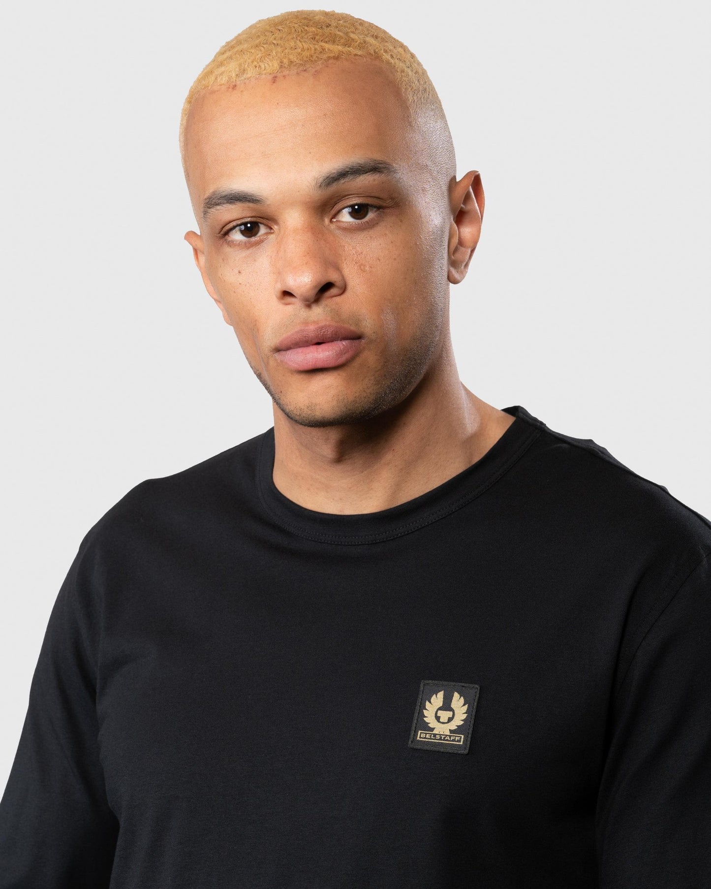 Belstaff Long Sleeved Logo Patch T-Shirt - Black