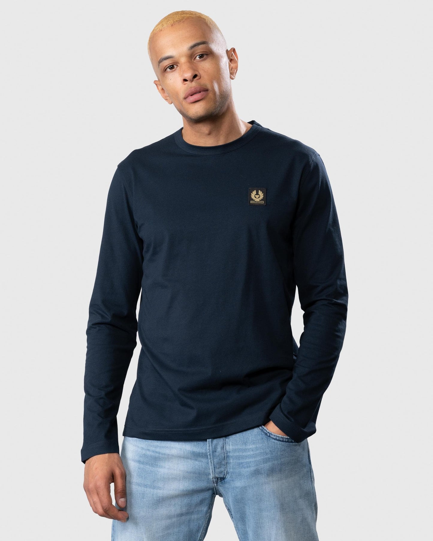 Belstaff Long Sleeved Logo Patch T-Shirt