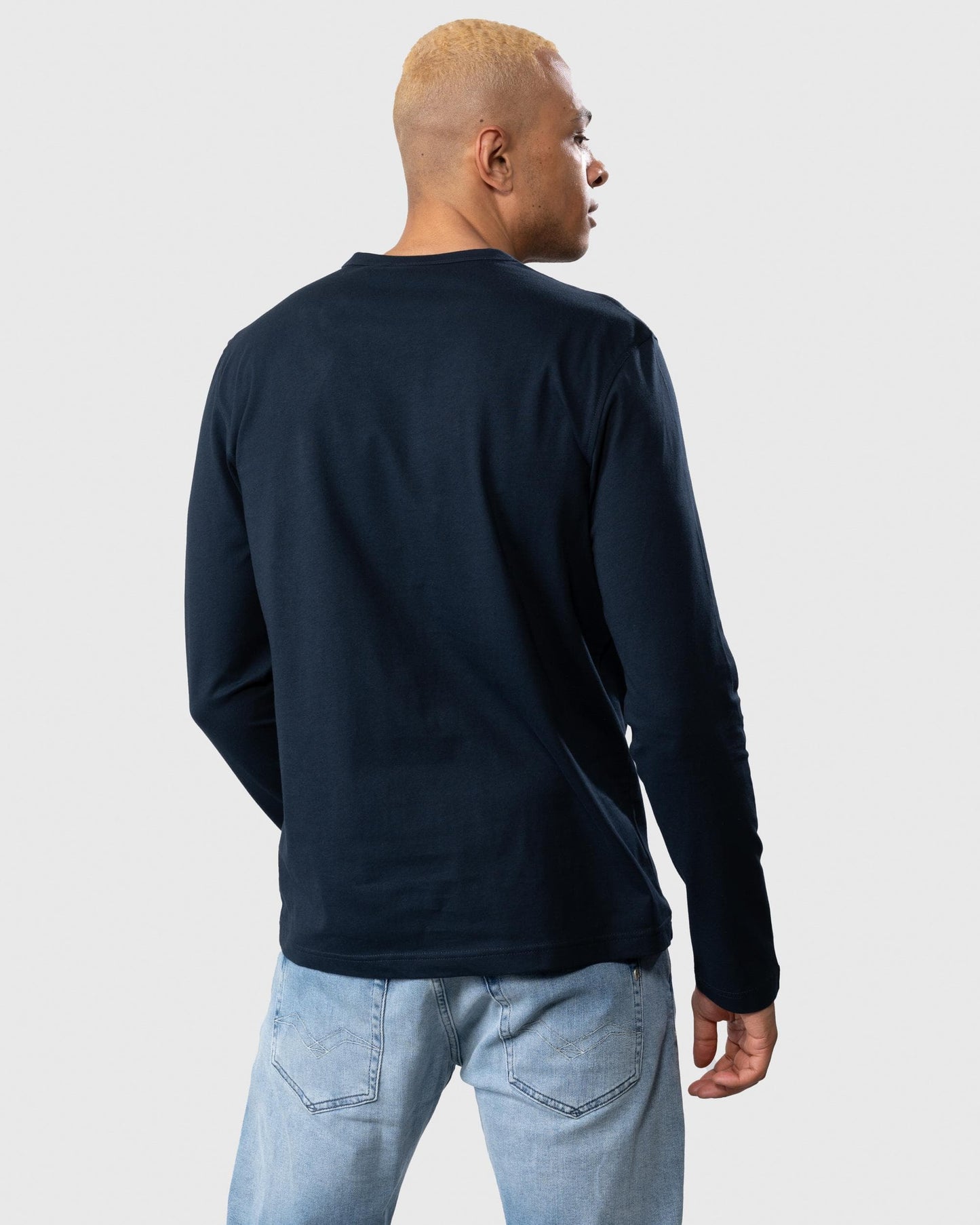 Belstaff Long Sleeved Logo Patch T-Shirt - Dark Ink