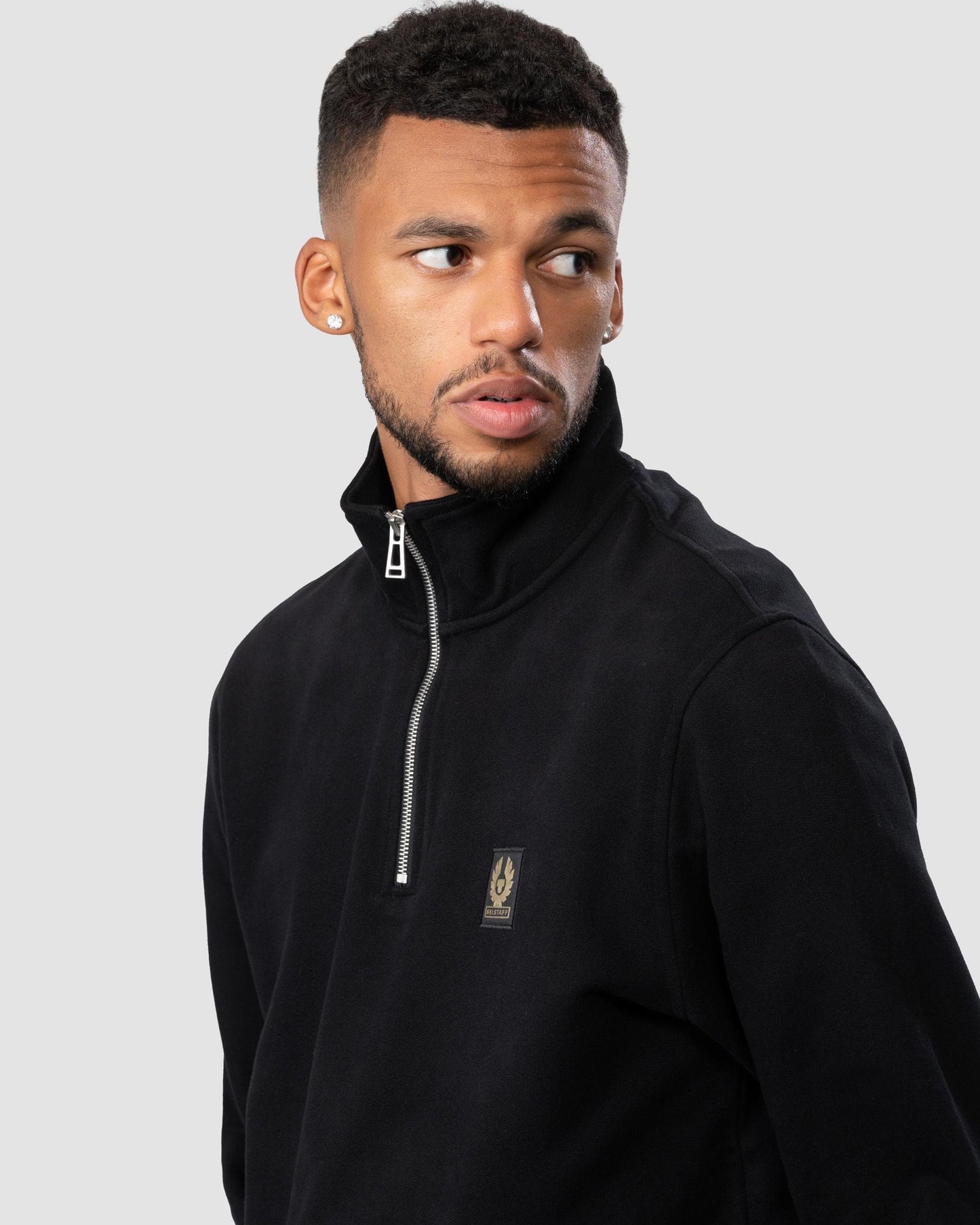 Belstaff Quarter Zip Sweatshirt - Black