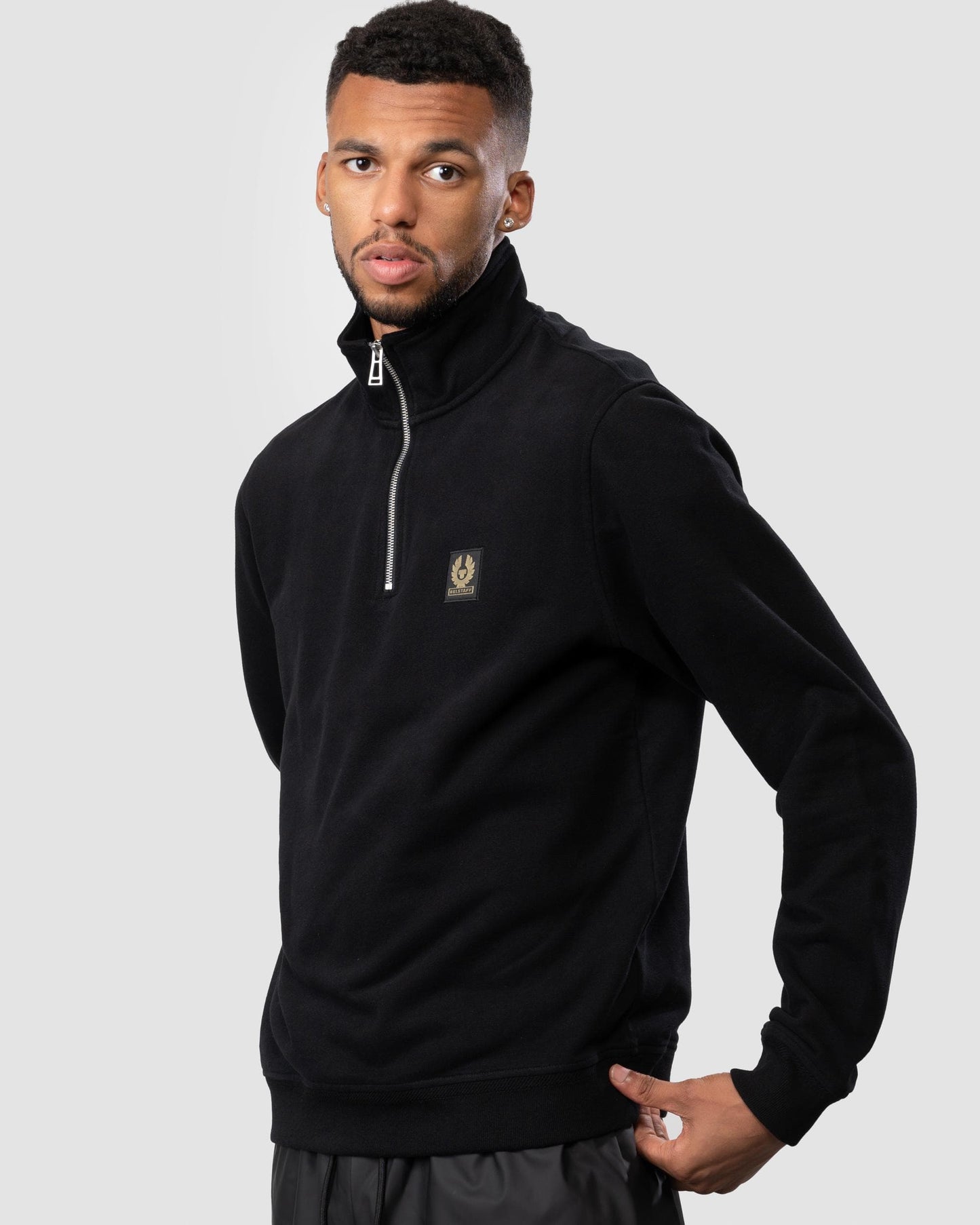 Belstaff Quarter Zip Sweatshirt - Black