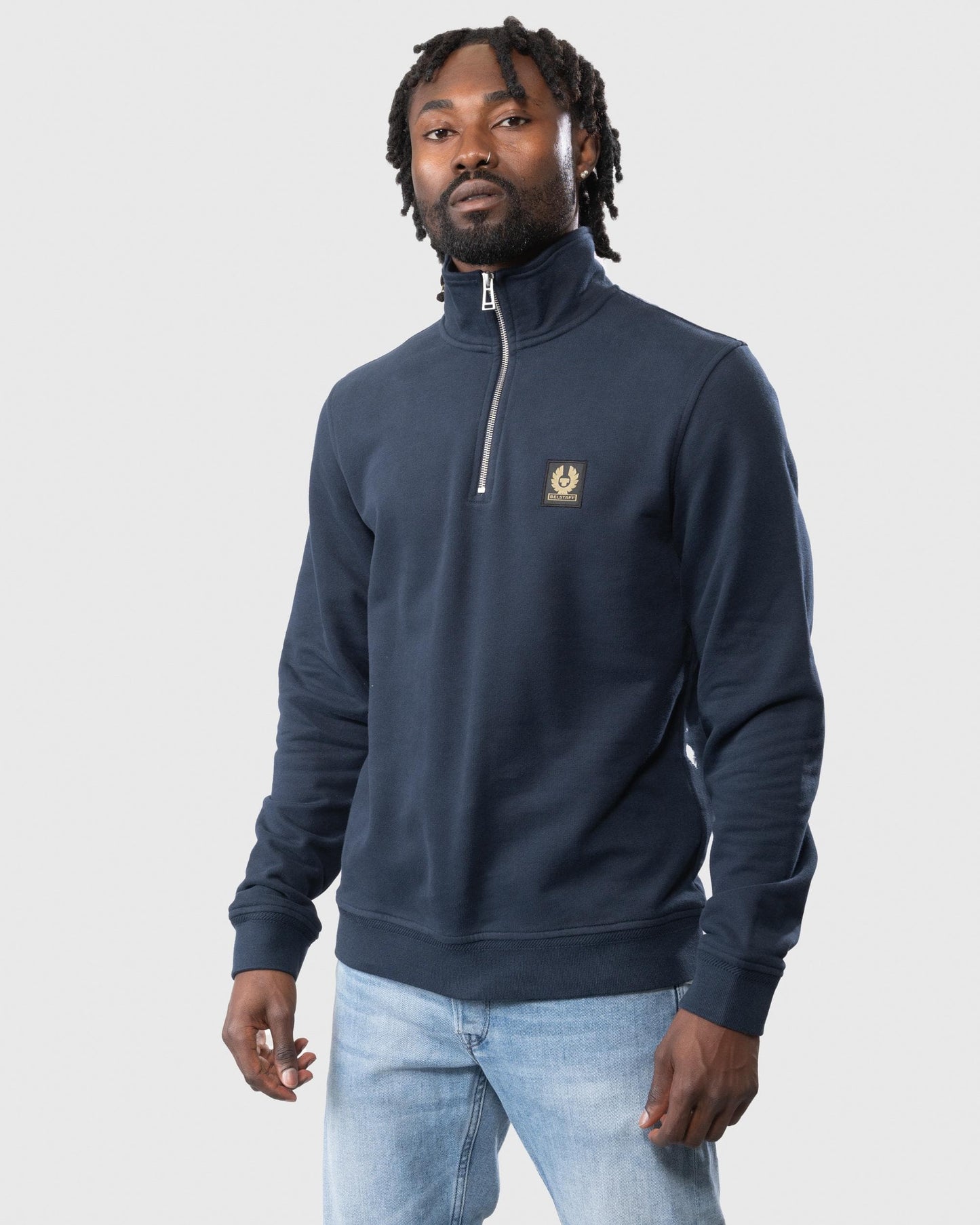 Belstaff Quarter Zip Sweatshirt - Dark Ink