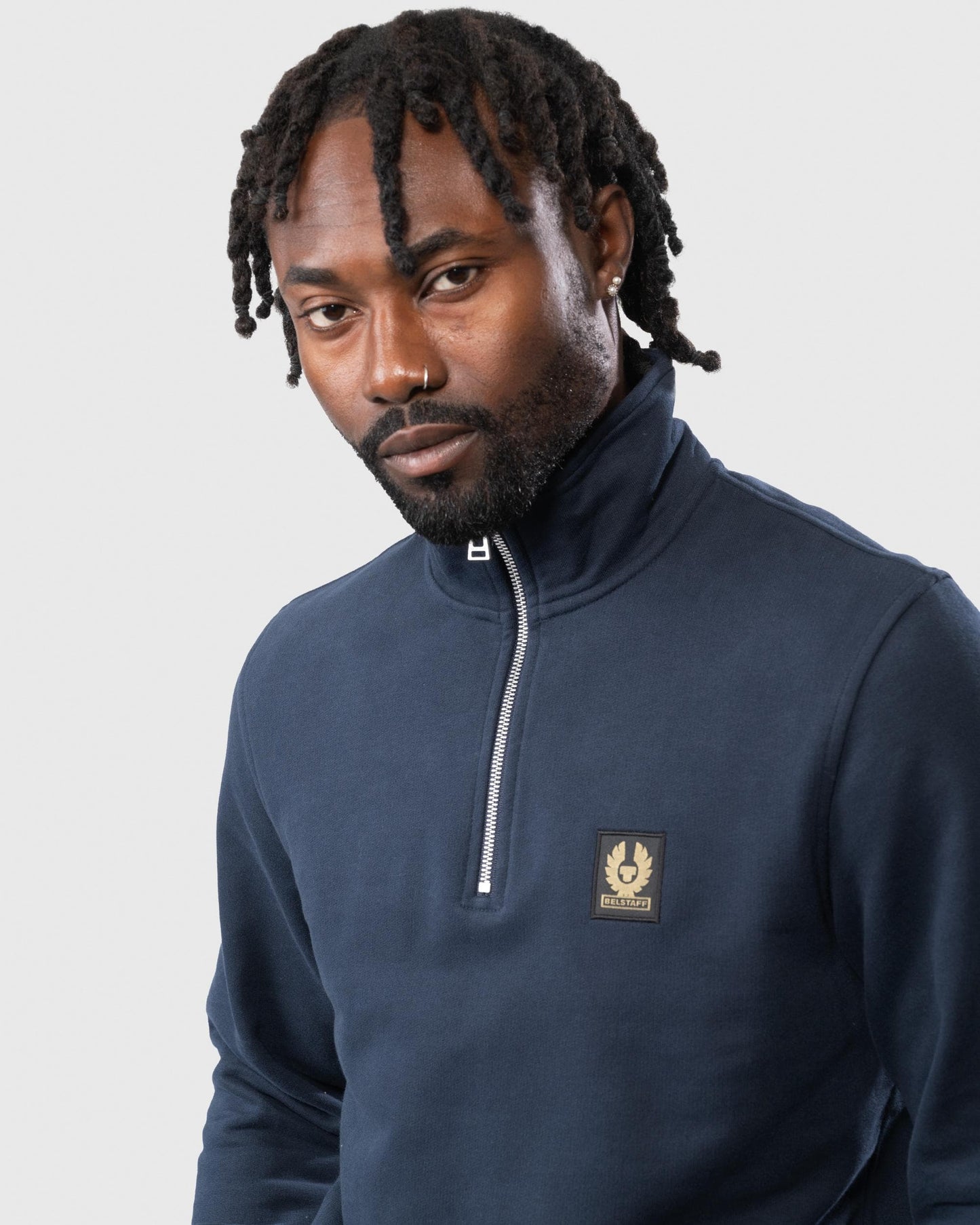 Belstaff Quarter Zip Sweatshirt - Dark Ink