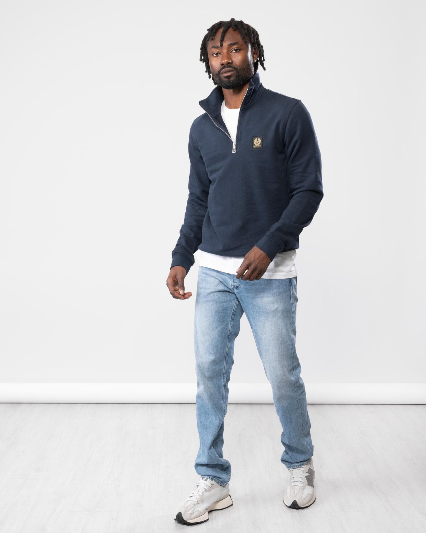 Belstaff Quarter Zip Sweatshirt - Dark Ink