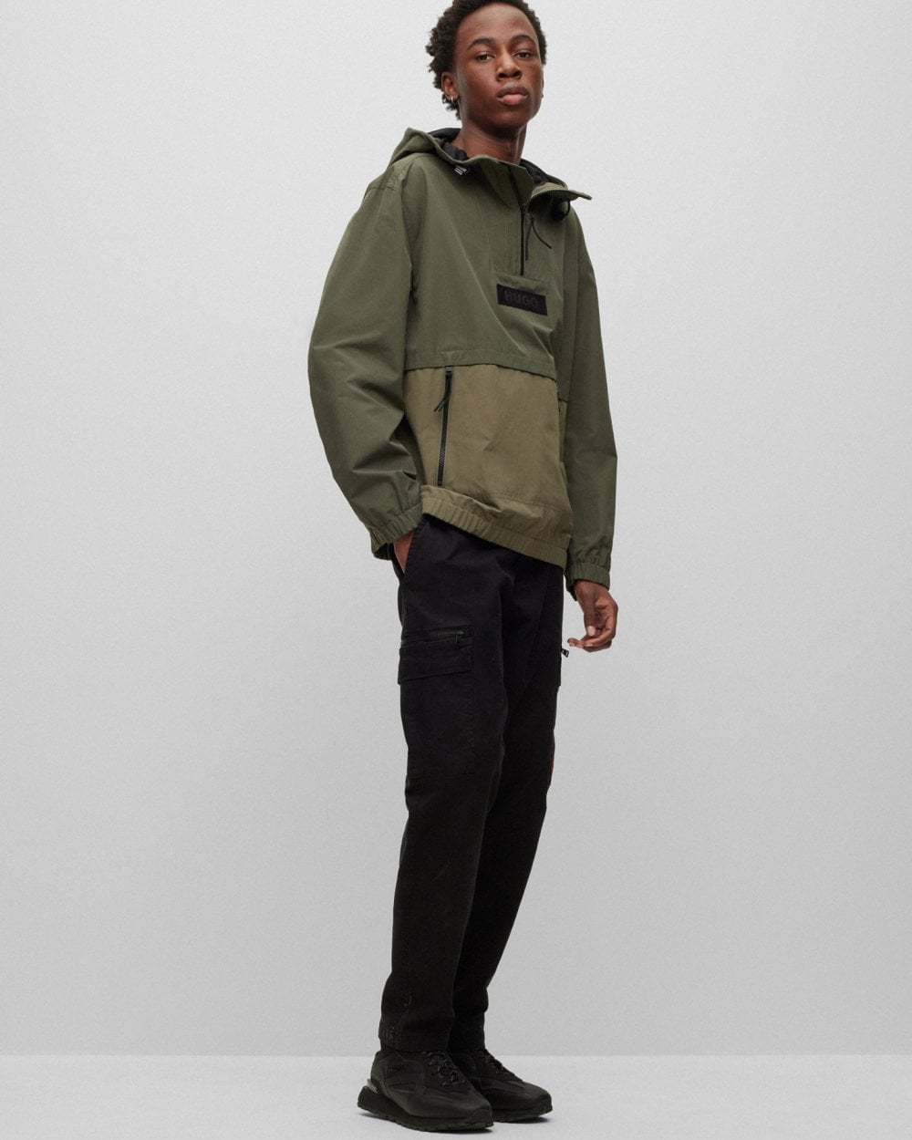 HUGO Breaker2321 Mens Water Repellent Hooded Jacket