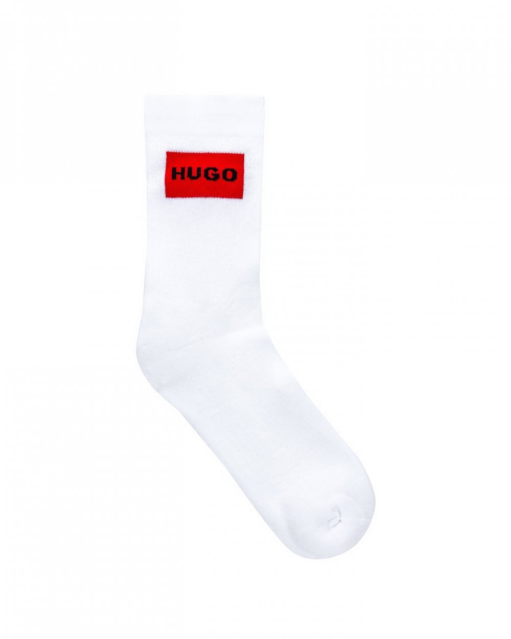 HUGO 2 Pack QS Ribbed Label Logo Mens Socks
