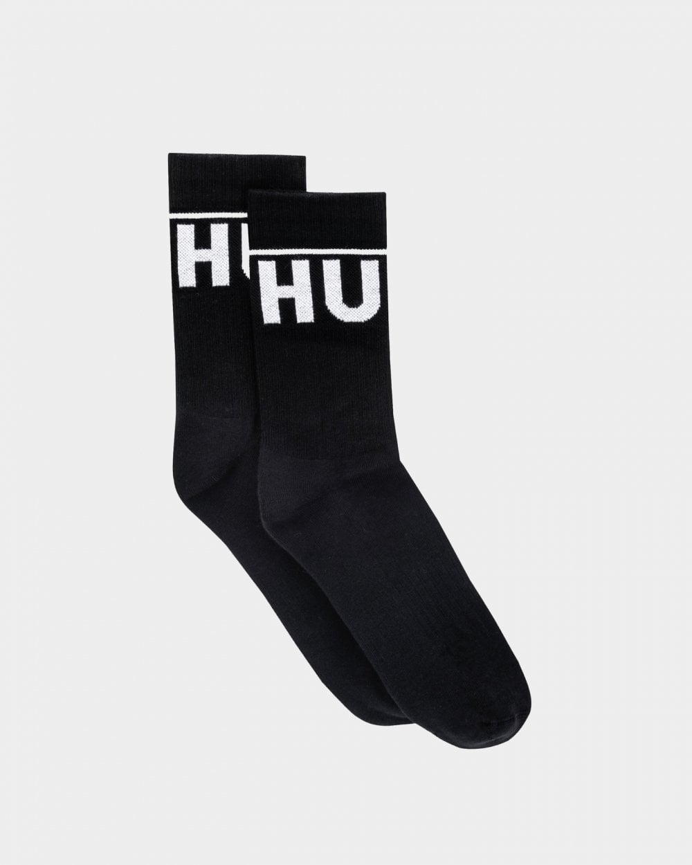 HUGO 2 pack Iconic Ribbed Mens Quarter Socks