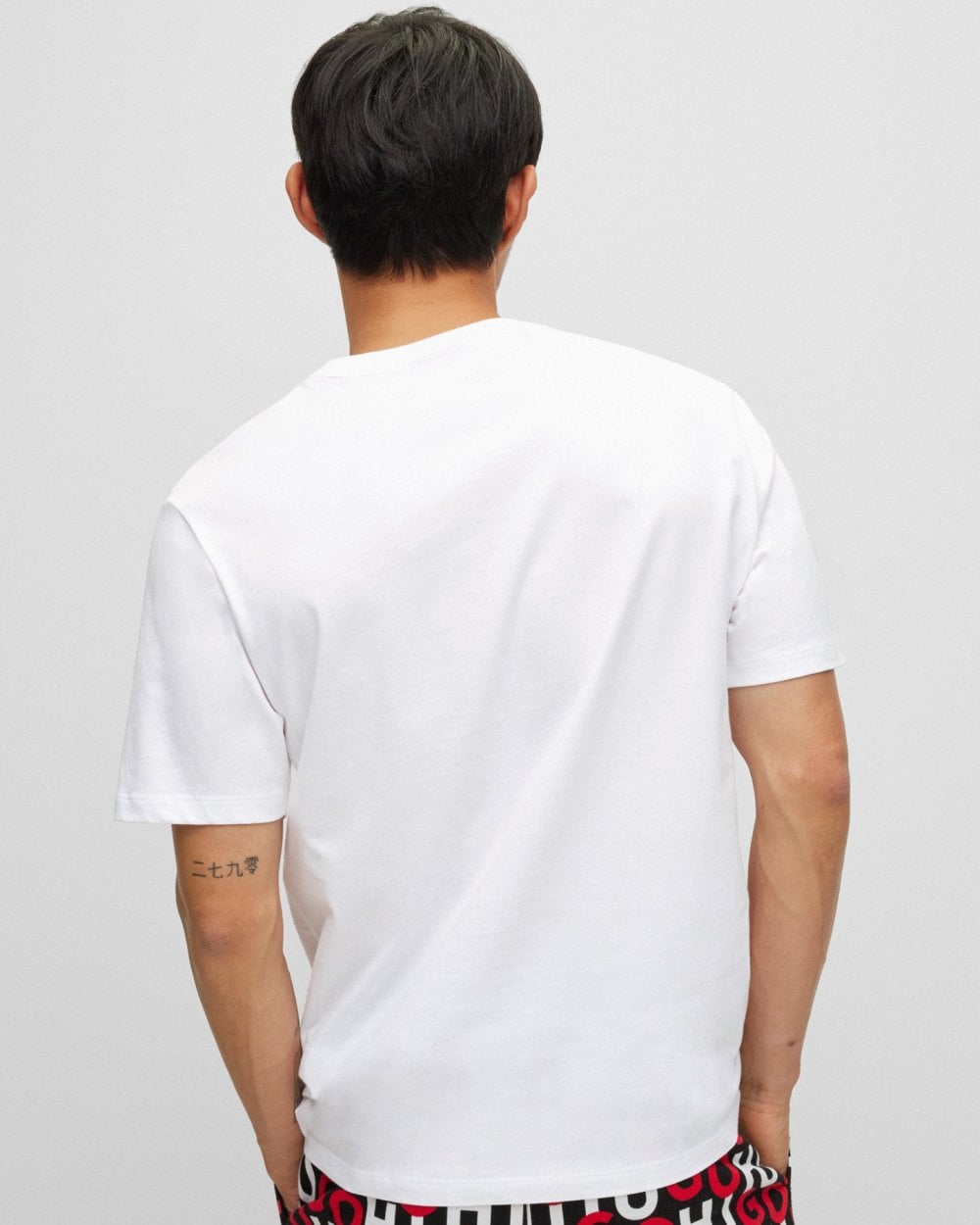 HUGO Dumex Box Logo Mens T-Shirt - White 100