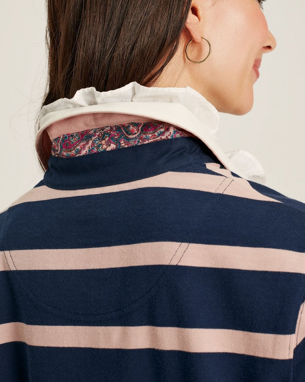 Joules Sammie Womens Striped Rugby Shirt 222468