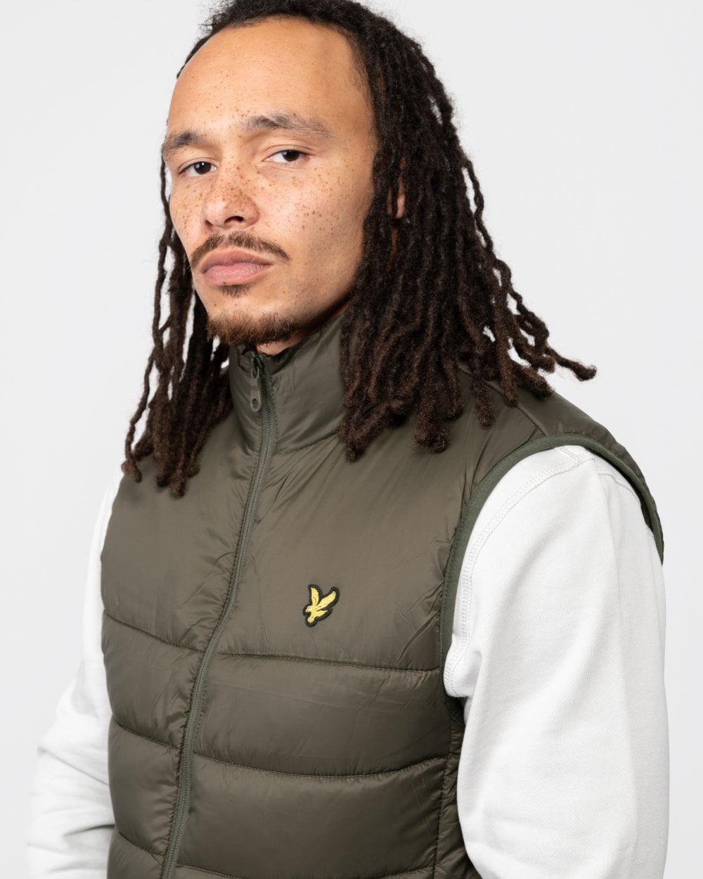 Lyle & Scott Mens Wadded Gilet - W485 Olive