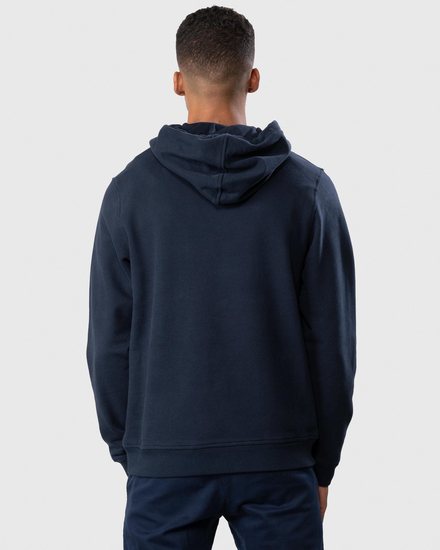 Belstaff Mens Pullover Logo Patch Hoodie - Dark Ink