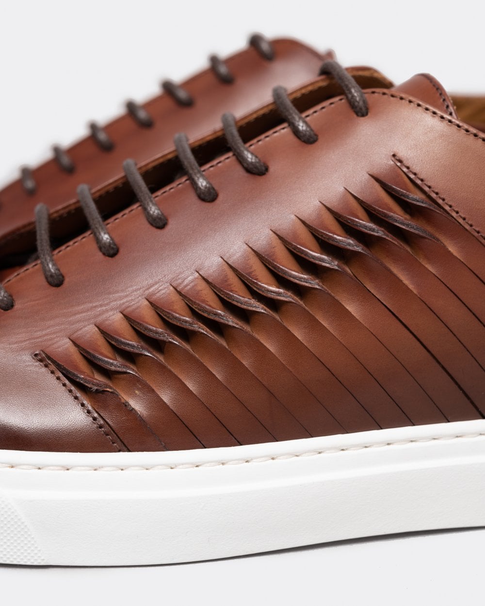 Oliver Sweeney Mozzalago Mens Antiqued Calf Leather Cupsole Trainers