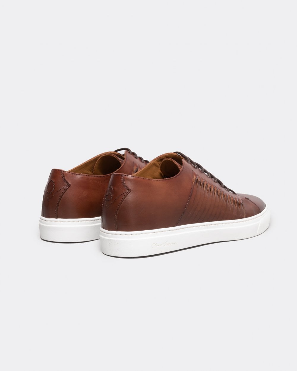 Oliver Sweeney Mozzalago Mens Antiqued Calf Leather Cupsole Trainers