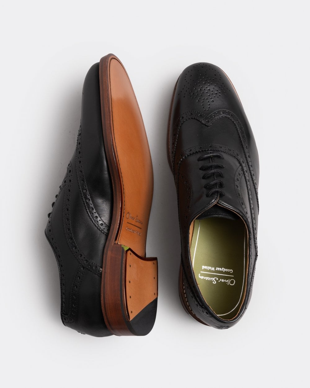 Oliver Sweeney Aldeburgh Mens Leather Brogue - Black