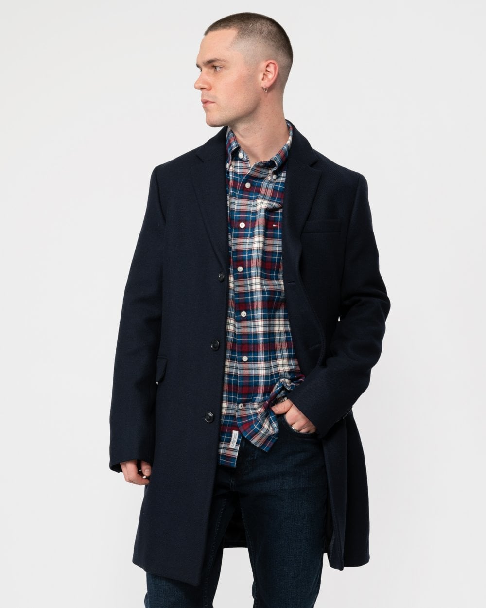 GANT Mens Classic Tailored Fit Wool Topcoat