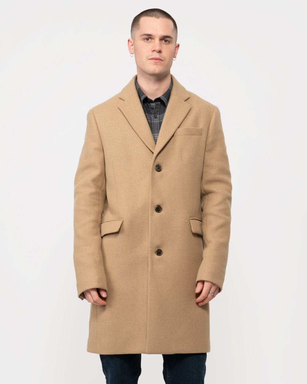 GANT Mens Classic Tailored Fit Wool Topcoat