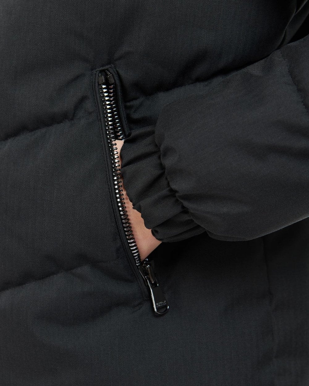 Barbour International Titanium Womens Quilted Jacket - Black/Black