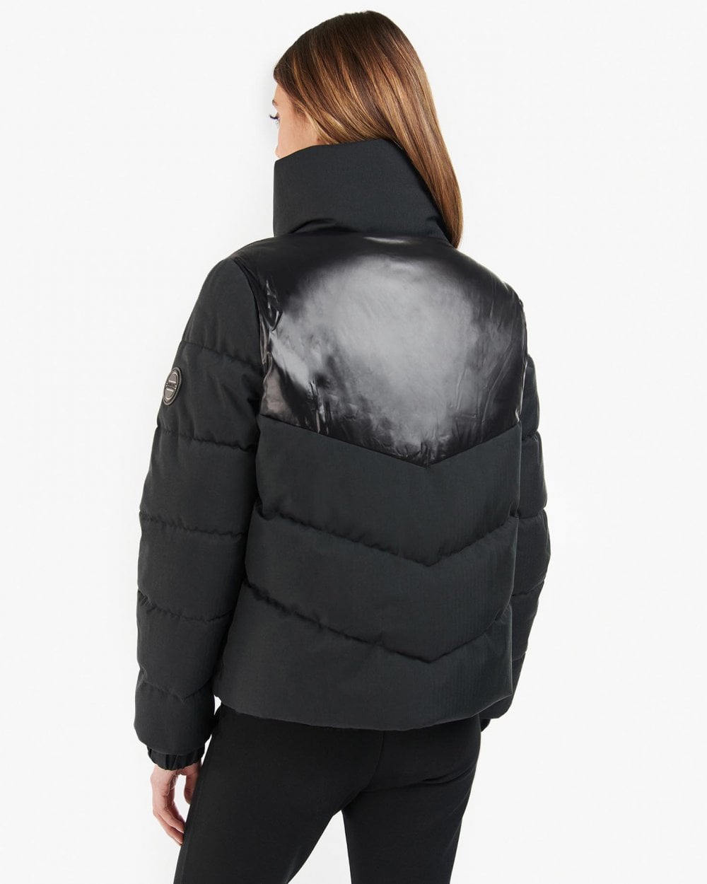 Barbour International Titanium Womens Quilted Jacket - Black/Black