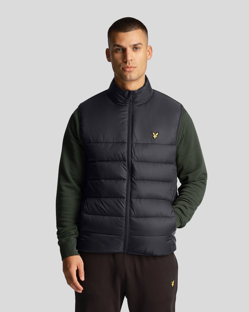 Lyle & Scott Mens Wadded Gilet - Z865 Jet Black
