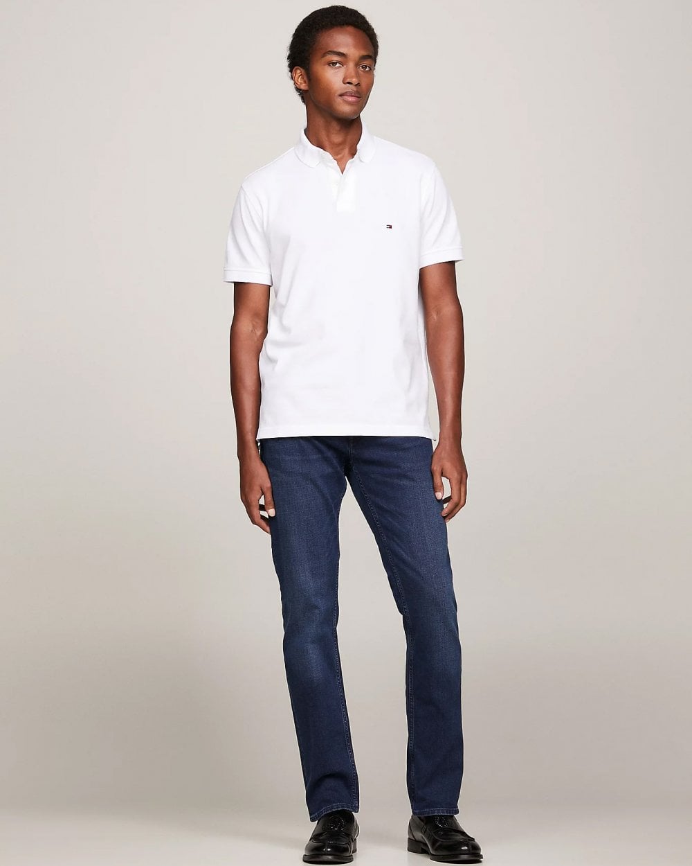 Tommy Hilfiger 1985 Regular Fit Mens Polo - White