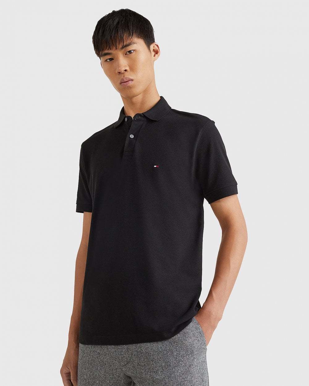 Tommy Hilfiger 1985 Regular Fit Mens Polo - Black