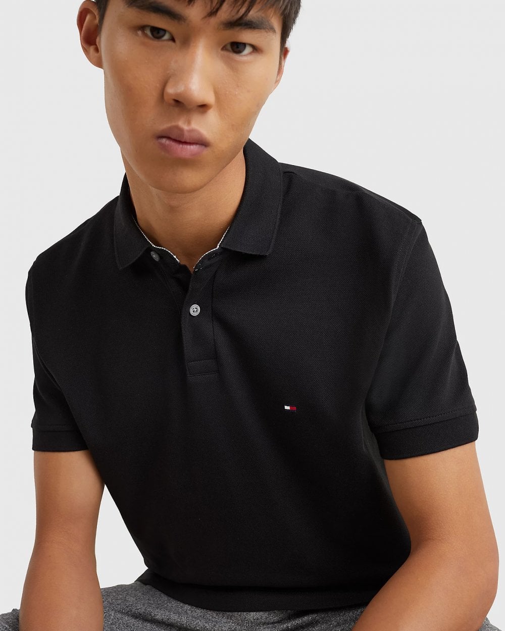 Tommy Hilfiger 1985 Regular Fit Mens Polo - Black