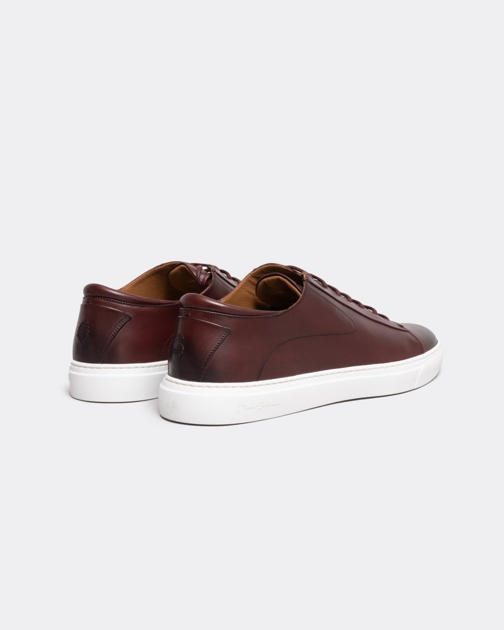 Oliver Sweeney Sirolo Mens Calf Leather Lightweight Trainers - Burgundy