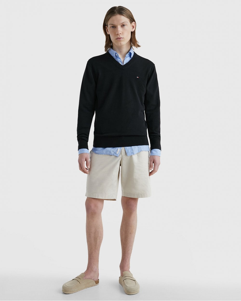 Tommy Hilfiger 1985 V-Neck Mens Sweatshirt - Black