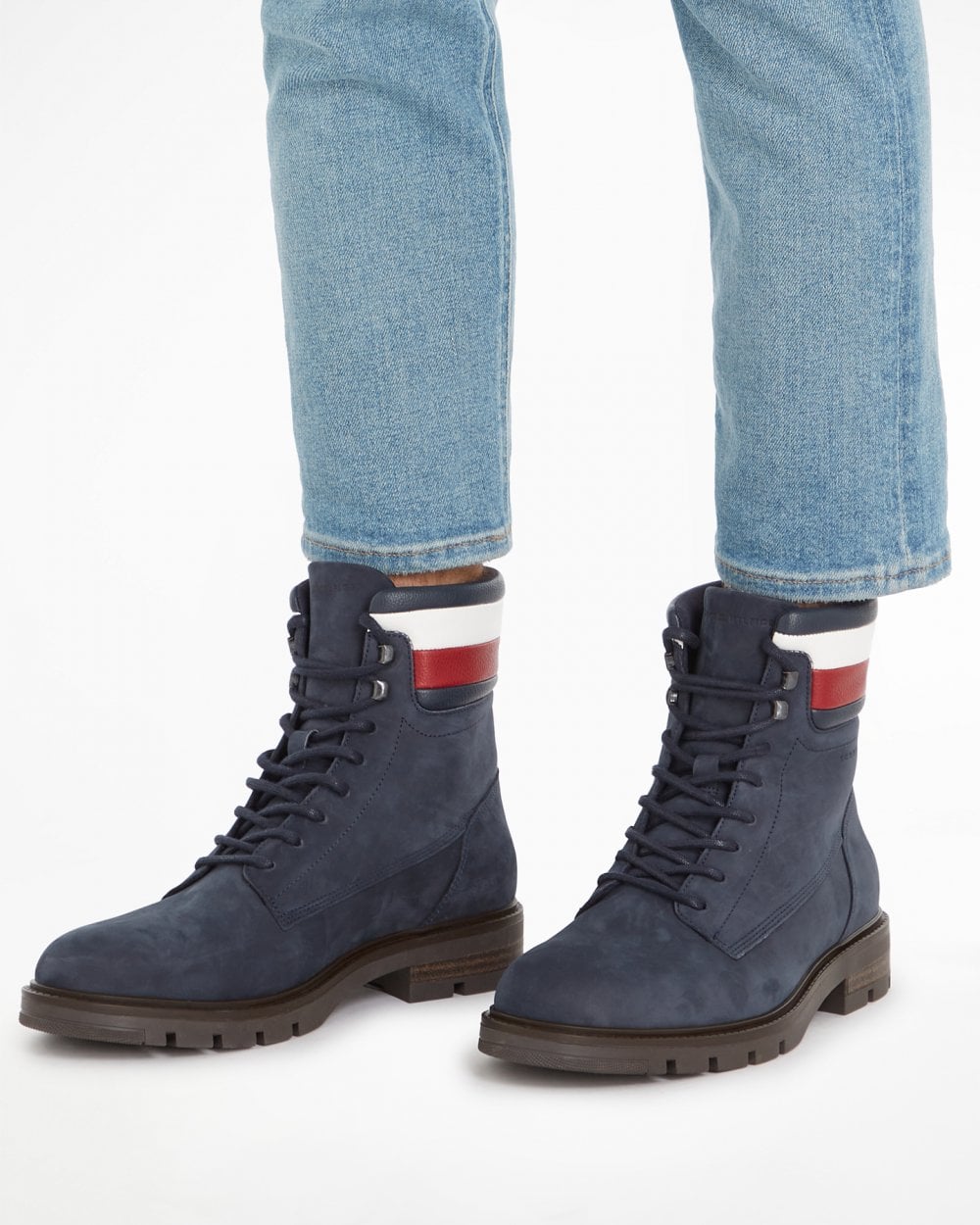Tommy Hilfiger Corporate Hilfiger Mens Nubuck Boots - Desert Sky