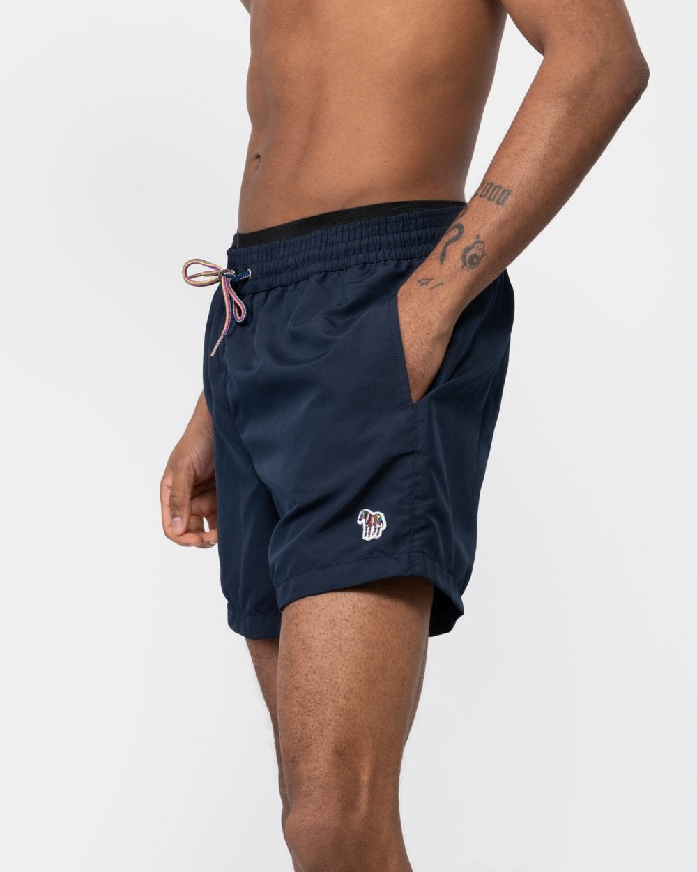 Paul Smith Mens Zebra Logo Swim Shorts - 47 Navy