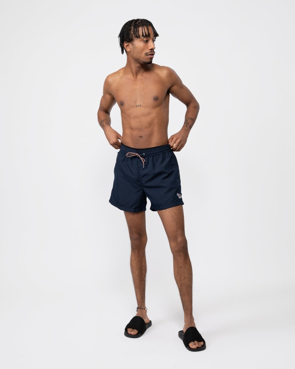 Paul Smith Mens Zebra Logo Swim Shorts - 47 Navy