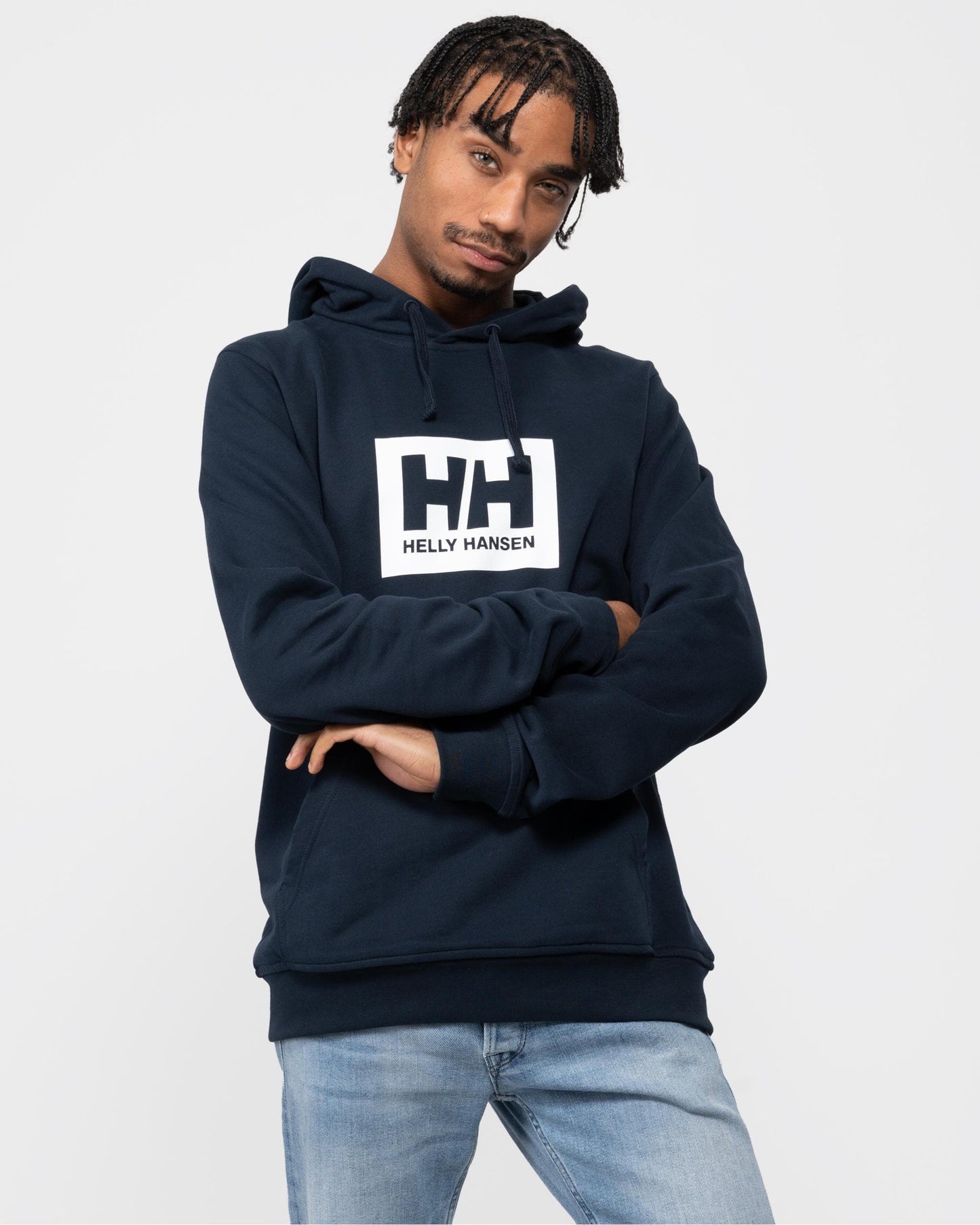 Helly Hansen Mens Block Logo Pullover Hoodie