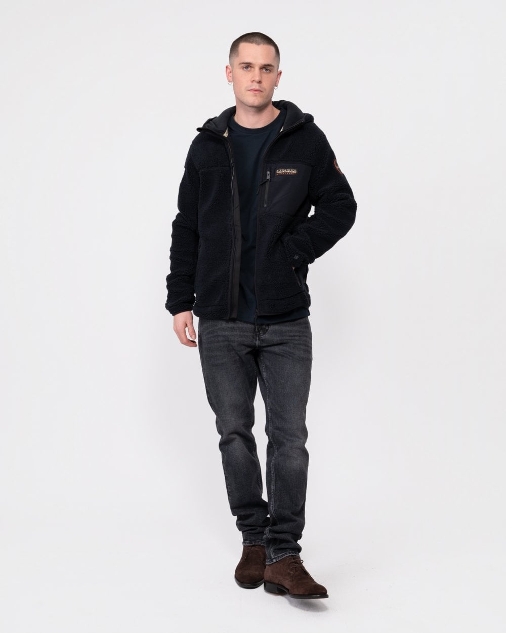 Napapijri Yupik Mens Zip Through Hoodie - Black 041