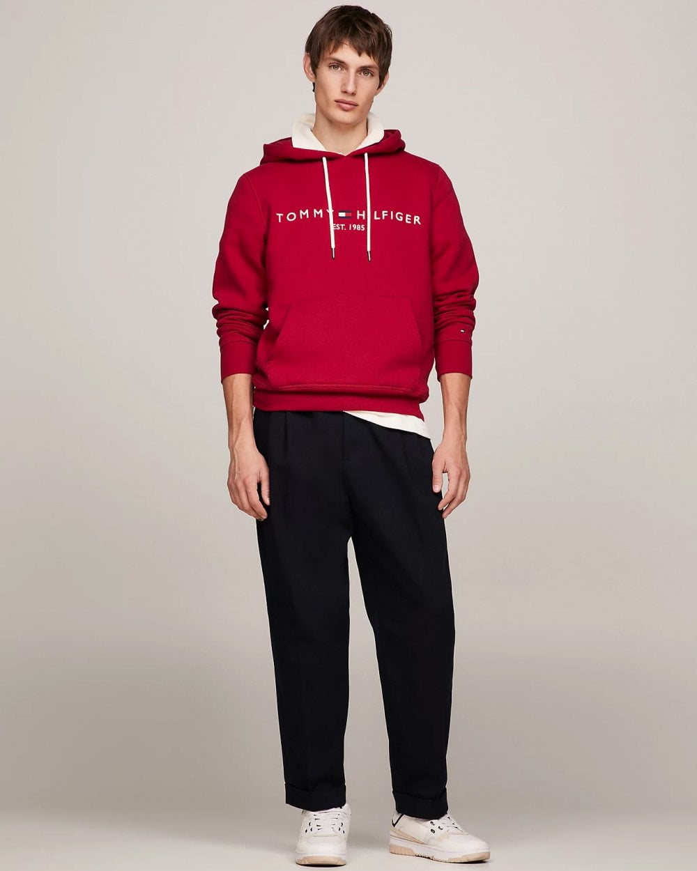 Tommy Hilfiger Tommy Logo Flex Fleece Hoodie - Royal Berry
