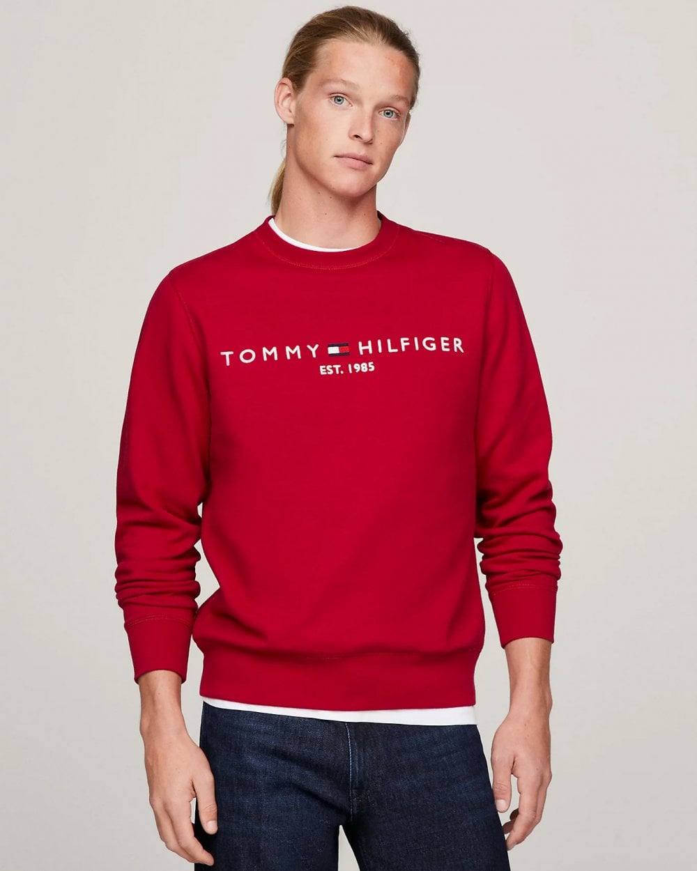 Tommy Hilfiger Tommy Logo Mens Sweatshirt - Royal Berry