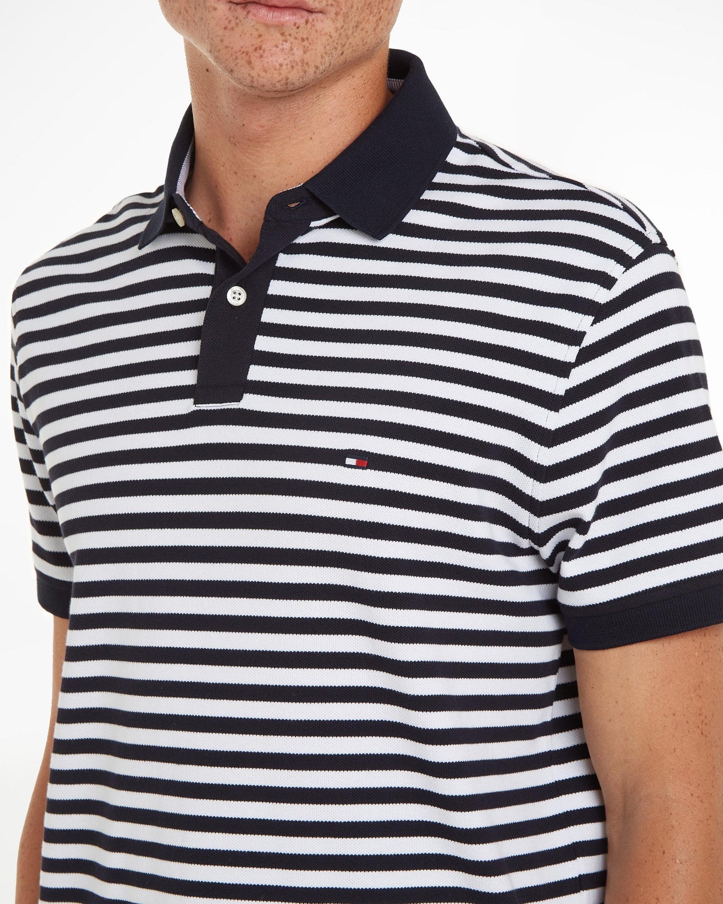 Tommy Hilfiger 1985 Regular Fit Mens Polo - Desert Sky / White