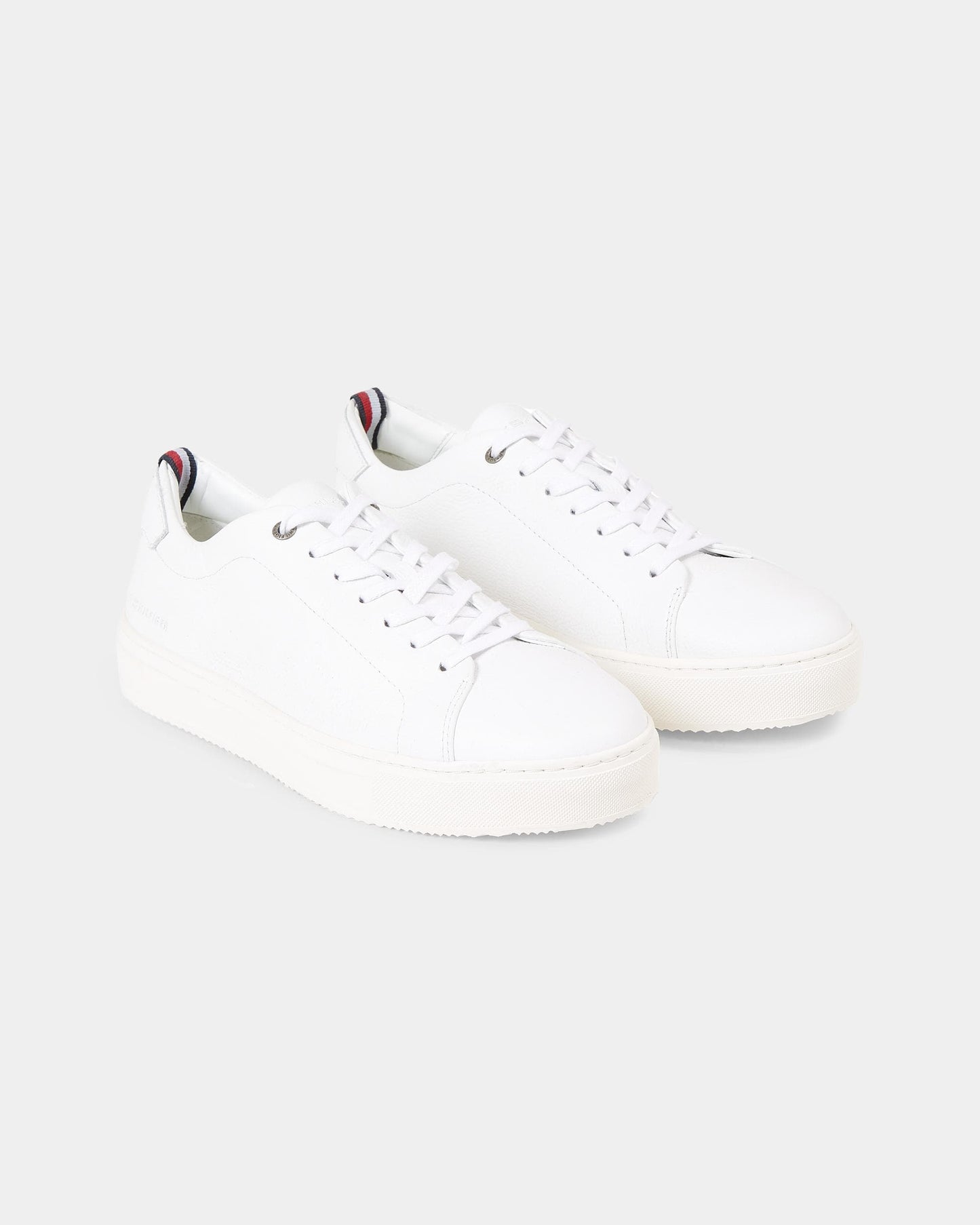 Tommy Hilfiger Premium Cupsole Mens Grained Leather Trainers