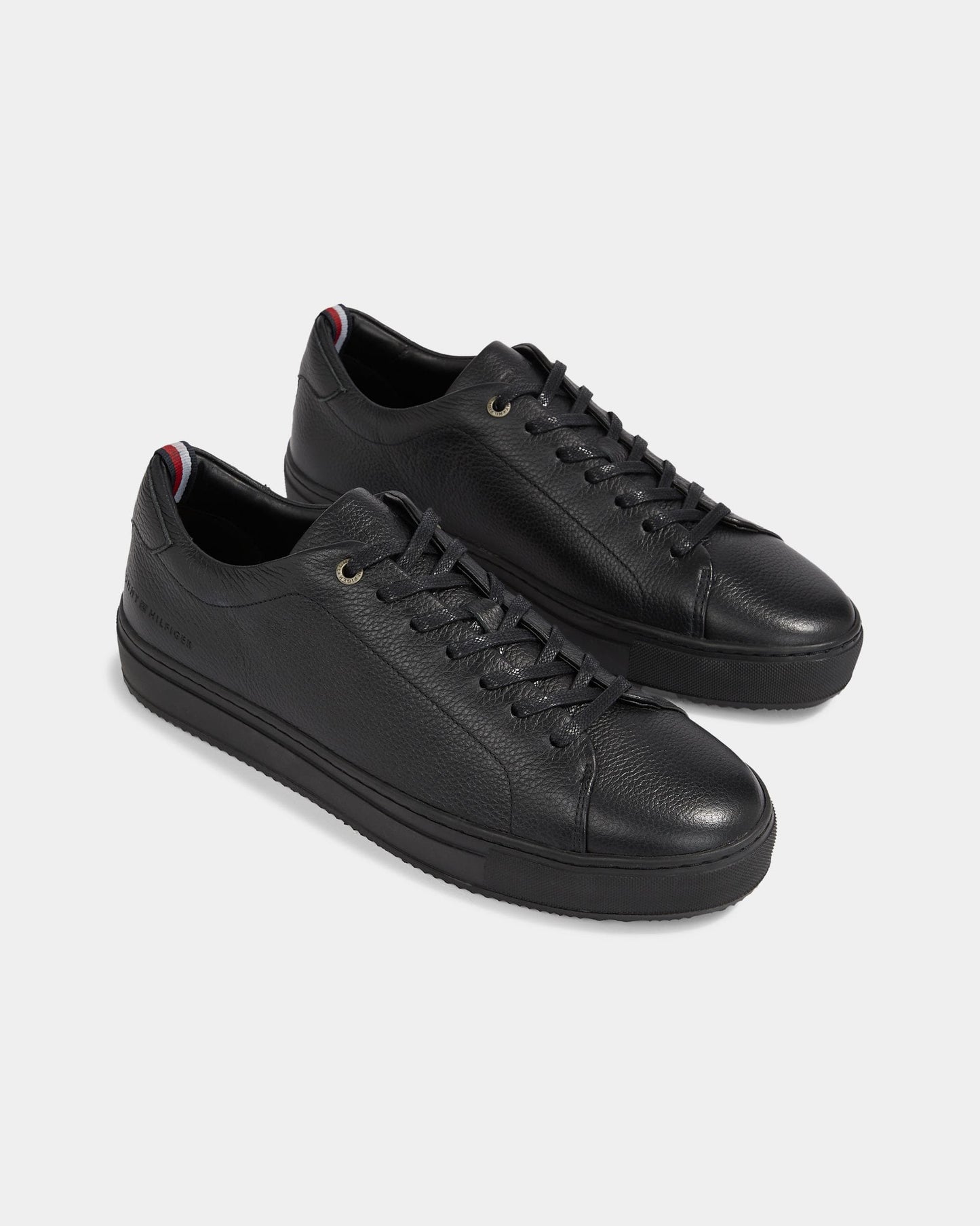 Tommy Hilfiger Premium Cupsole Mens Grained Leather Trainers