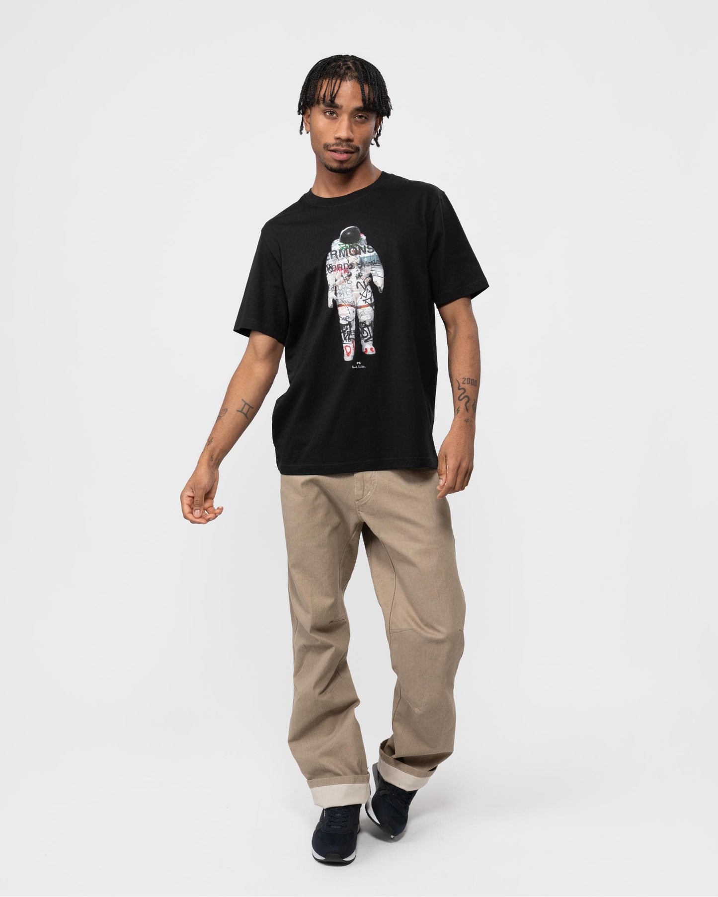 Paul Smith PS Paul Smith Mens Regular Fit Graffiti Astronaut Print T-Shirt