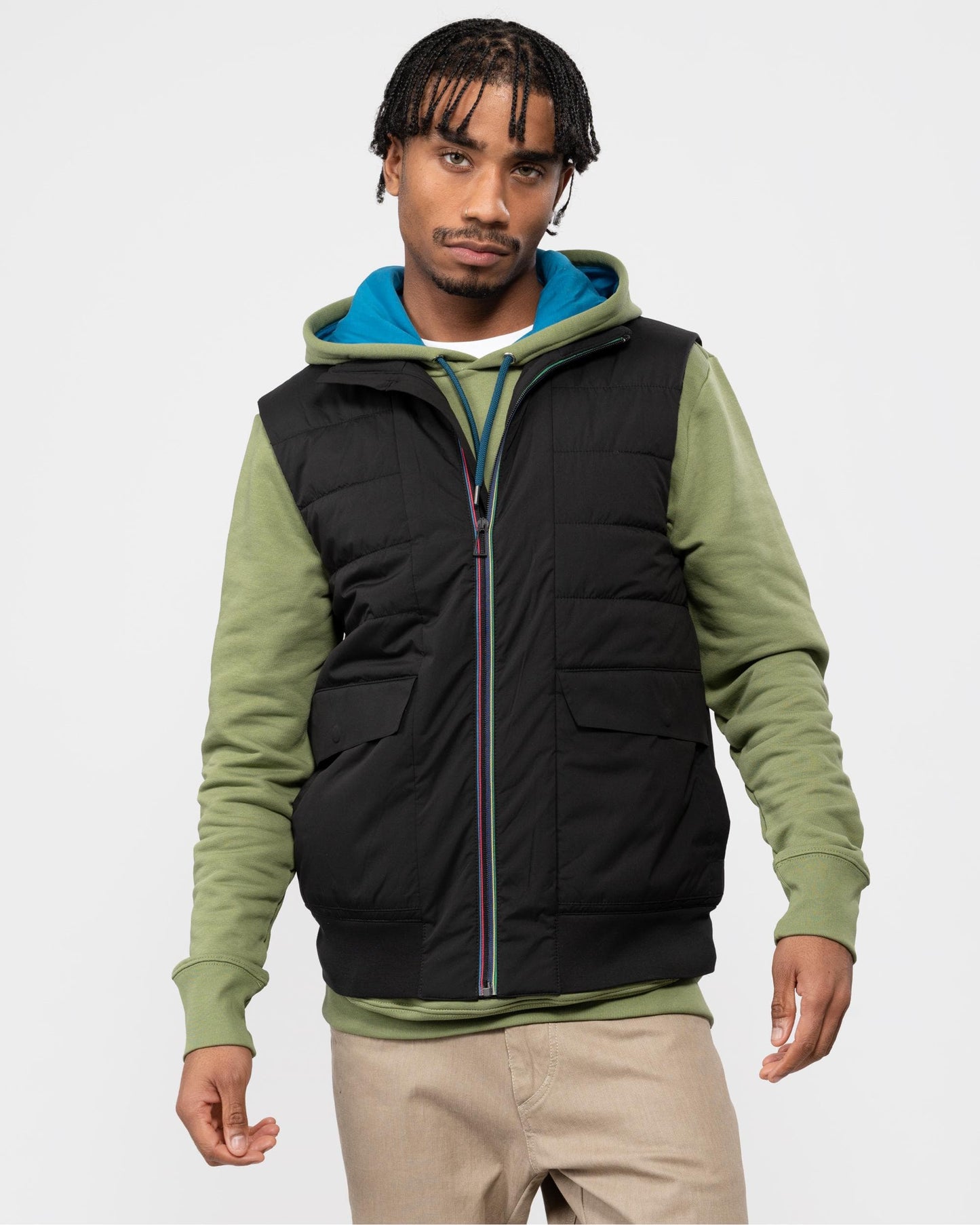 Paul Smith PS Paul Smith Mens Recycled Wadding Mixed Media Gilet