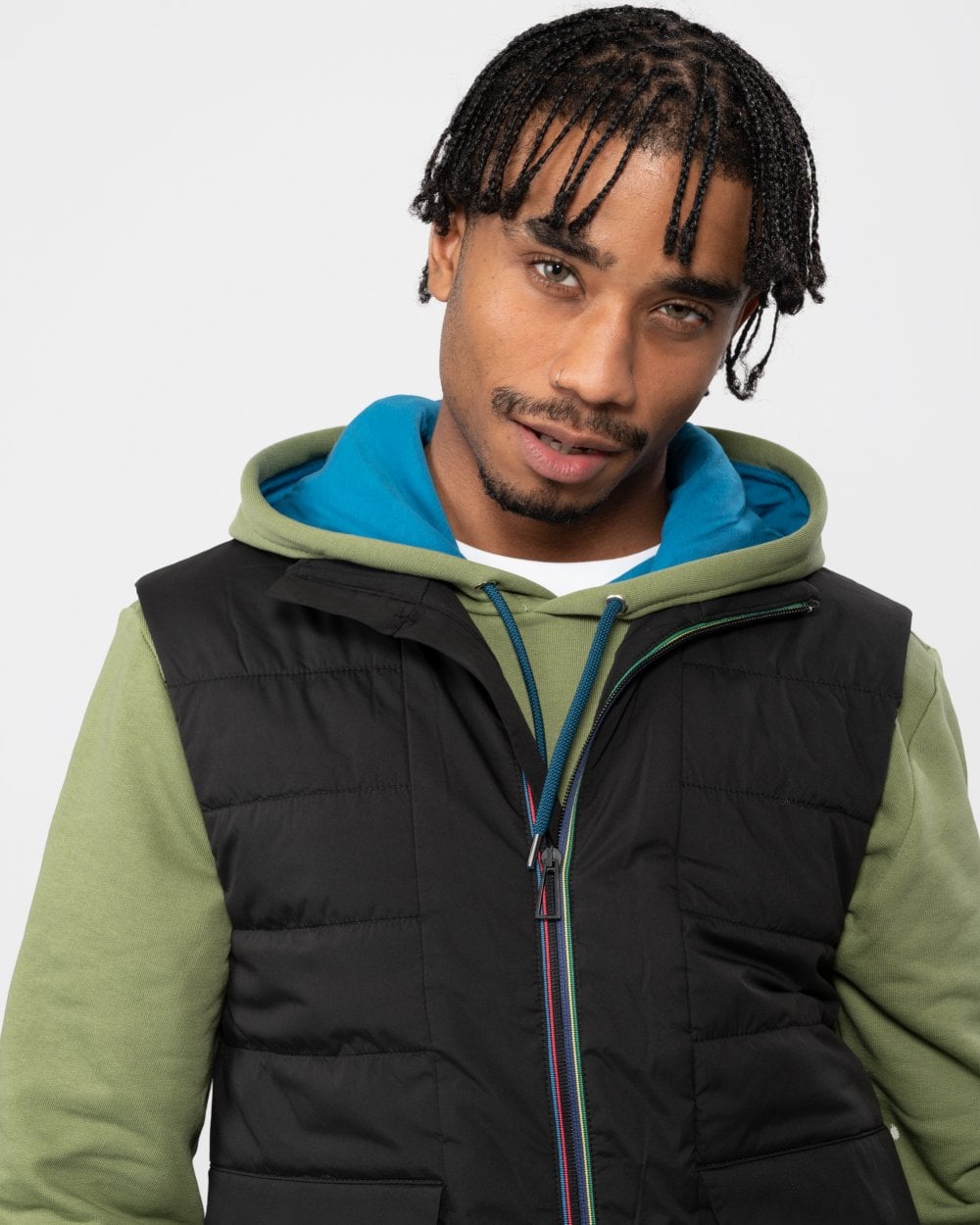 Paul Smith PS Paul Smith Mens Recycled Wadding Mixed Media Gilet
