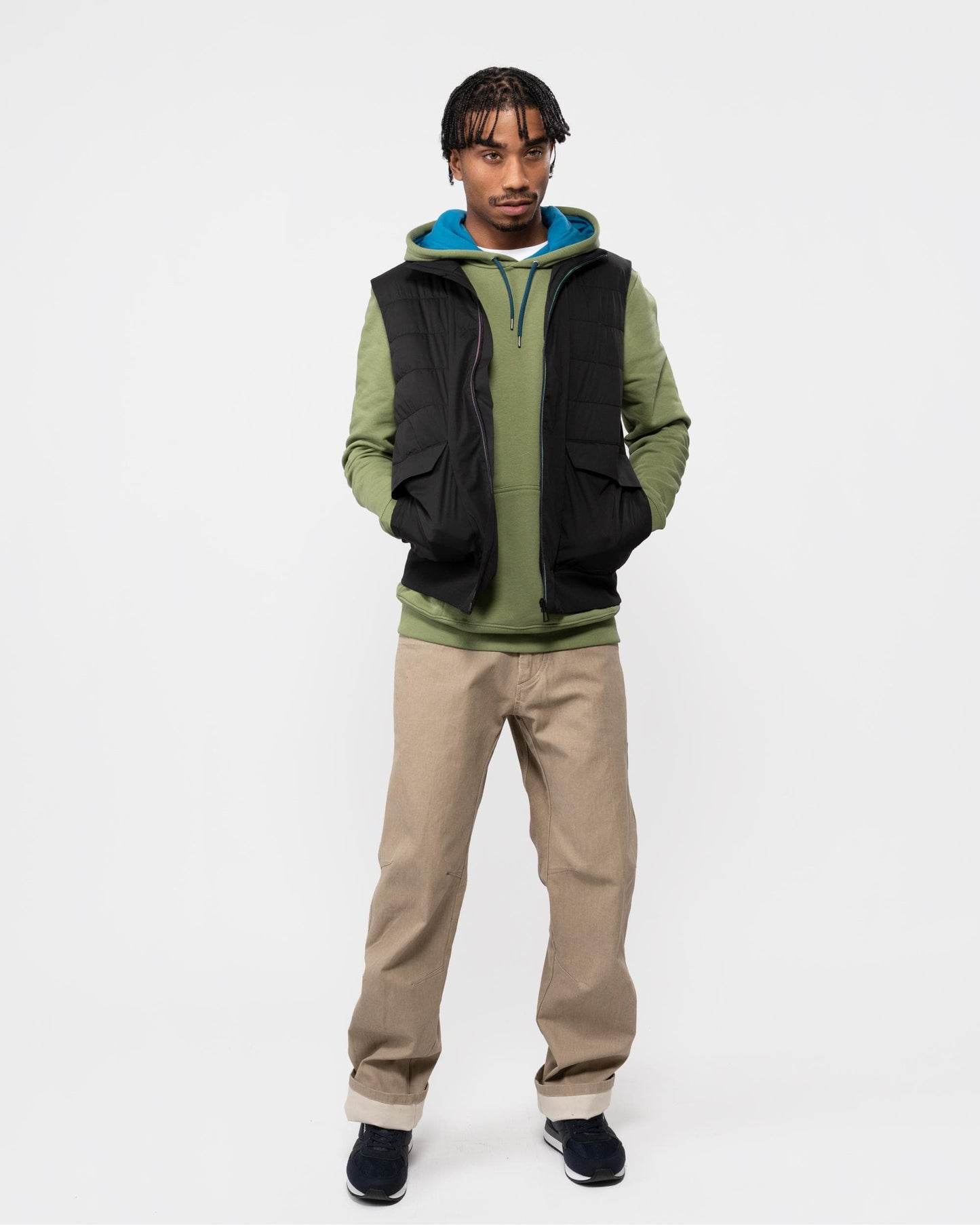 Paul Smith PS Paul Smith Mens Recycled Wadding Mixed Media Gilet