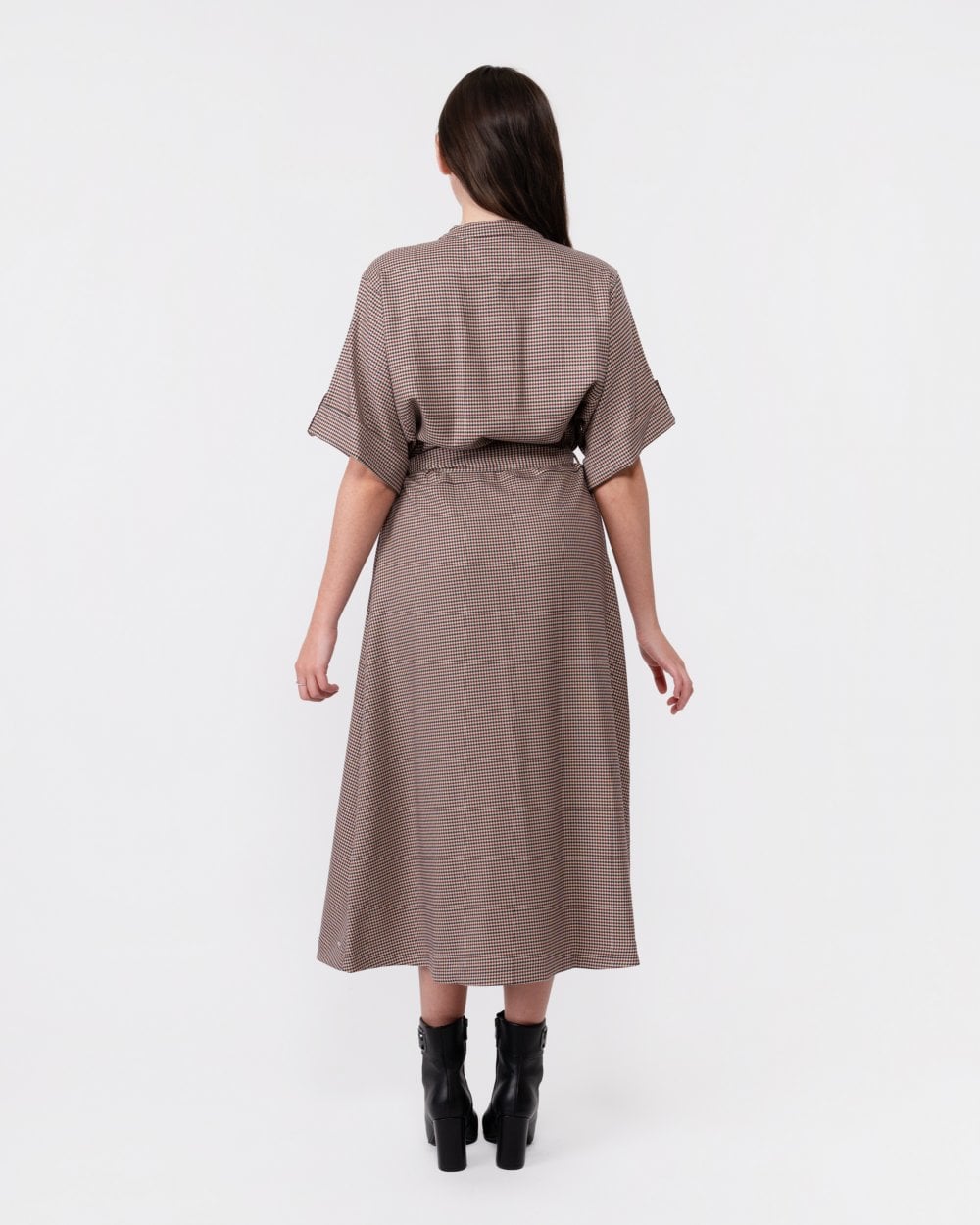 Tommy Hilfiger RWB Check Womens Midi Shirt Dress