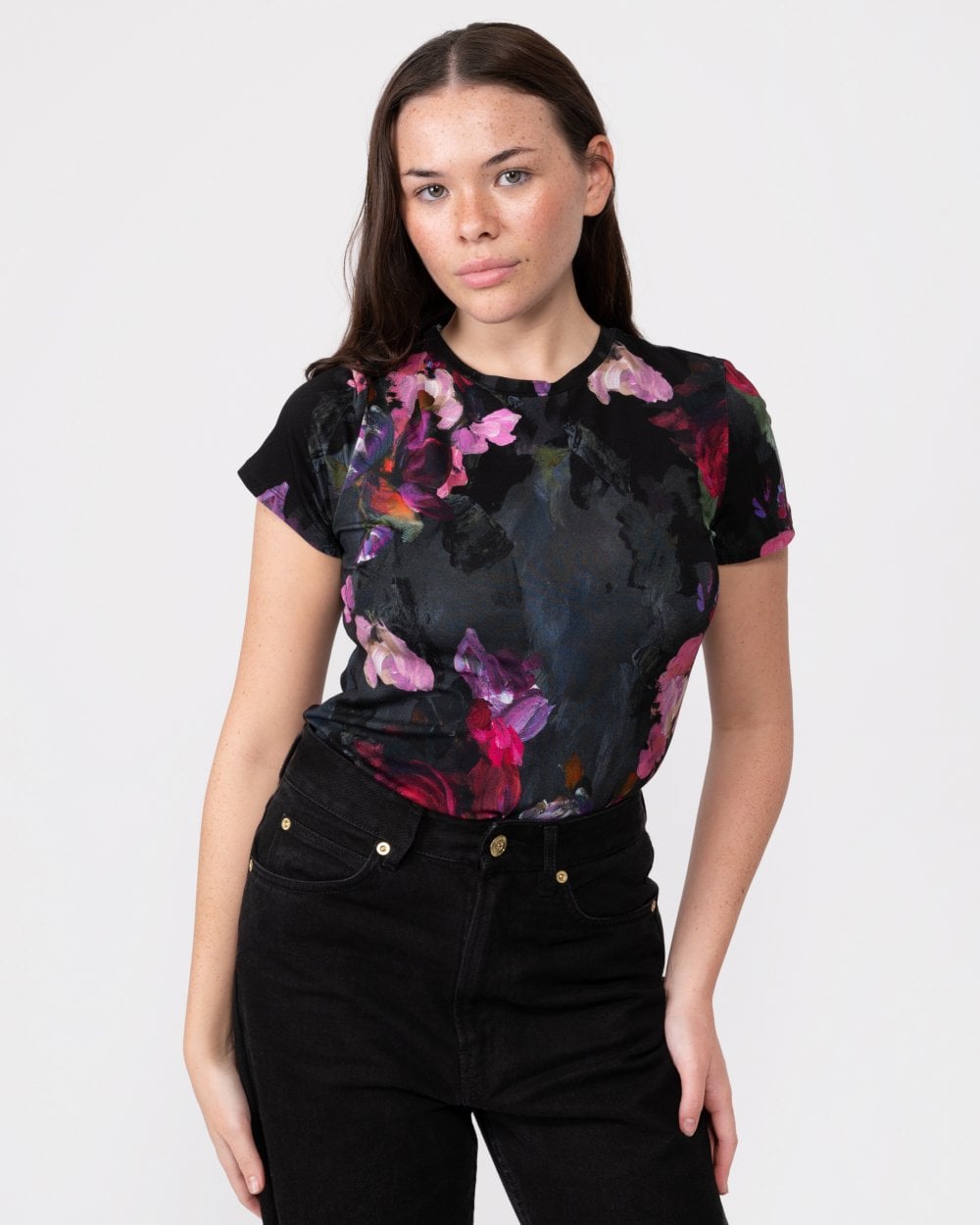 Ted Baker Karlyaa Womens Printed Fitted Tee