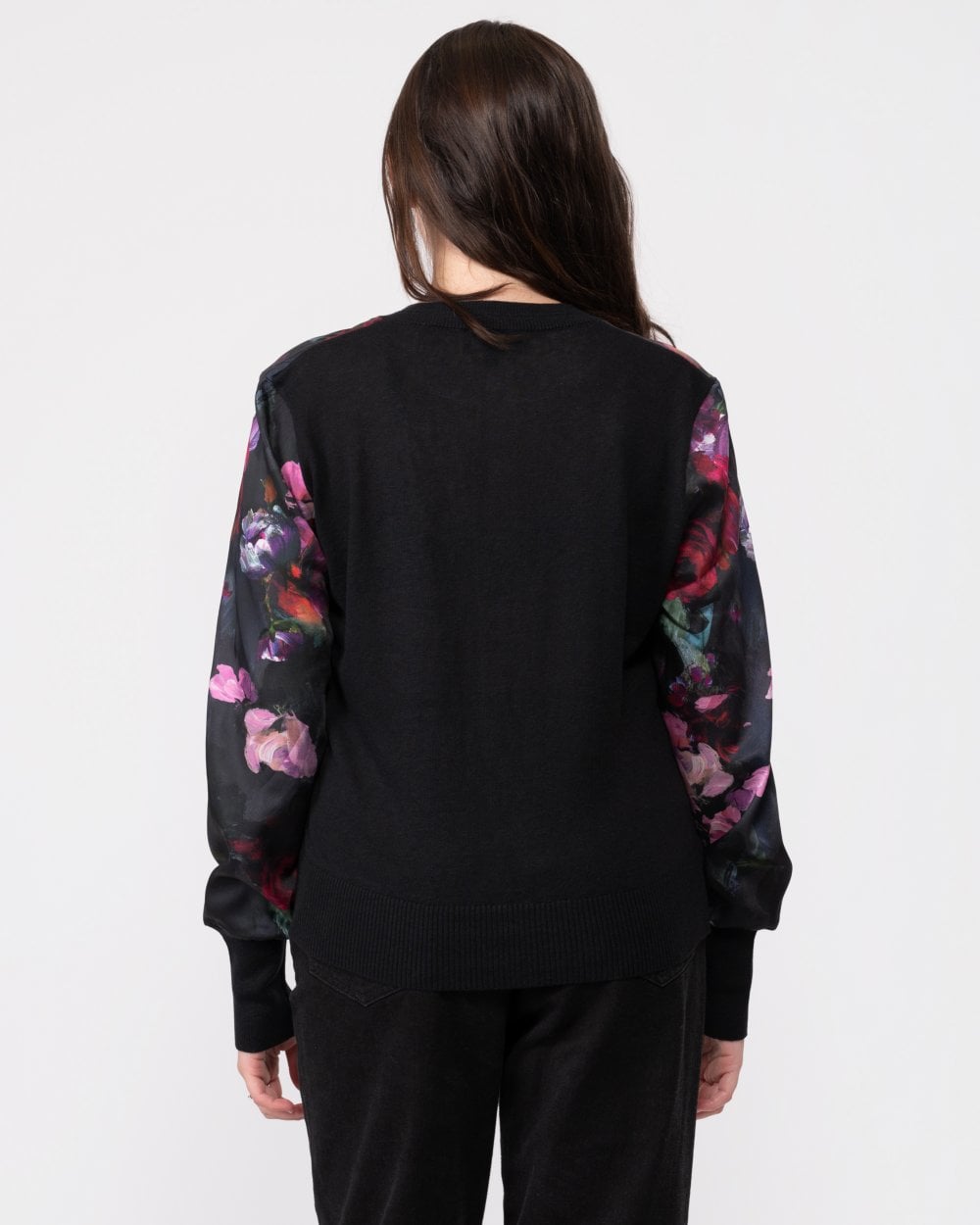 Ted Baker Abbalee Womens Printed Woven Front Cardigan
