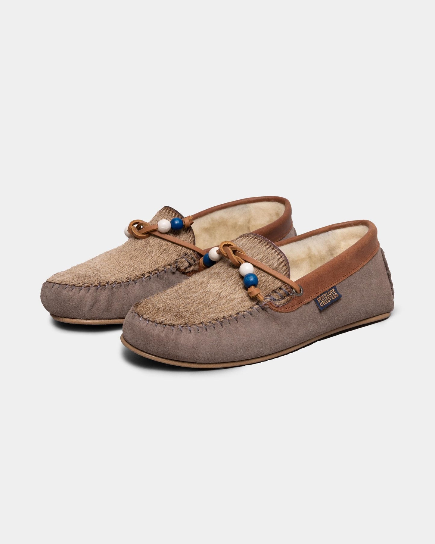 Penelope Chilvers Womens Moccasin Pony Wool- Lined Slipper
